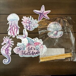 Underwater Themed Cake / Cupcake Topper Set